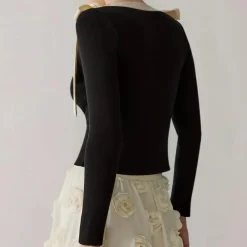 Truien & Vesten Dames*AMELIA - Elegante Zomerse Trui voor Dames Zwart