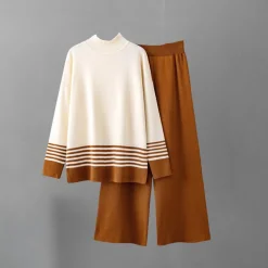 Sets Dames*Amelita - Modieuze gebreide tweedelige zomerset voor dames