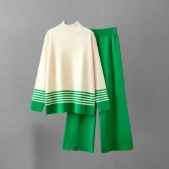 Sets Dames*Amelita - Modieuze gebreide tweedelige zomerset voor dames