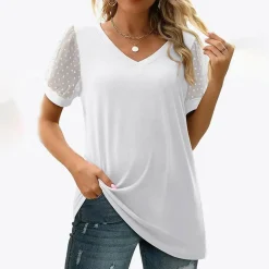 Topjes & Shirts Dames*AMOURA - Stijlvol v-hals shirt voor de Zomer