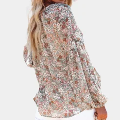 Blazers & Blouses Dames*Amya - Dames blouse lange mouw - Zomerse stijl