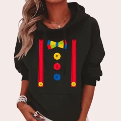 Jassen Dames*Anastasia - Comfortabele Zomer/Oktoberfest Hoodie voor dames Zwart