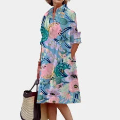 Jurken & Jumpsuits Dames*Anastasia - Elegante dameshemdjurk voor de zomer