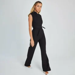 Jurken & Jumpsuits Dames*ANASTASIA - Modieuze zomerse jumpsuit met losse pijpen