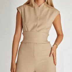 Jurken & Jumpsuits Dames*ANASTASIA - Modieuze zomerse jumpsuit met losse pijpen