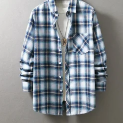 Shirts Heren*Anatoli - Stijlvol zomer overhemd met lange armen voor mannen