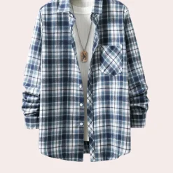 Shirts Heren*Anatoli - Stijlvol zomer overhemd met lange armen voor mannen