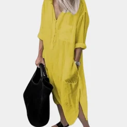 Jurken & Jumpsuits Dames*Andra - Stijlvolle en comfortabele lange zomerjurk voor dames