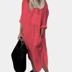 Jurken & Jumpsuits Dames*Andra - Stijlvolle en comfortabele lange zomerjurk voor dames