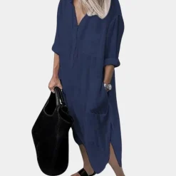 Jurken & Jumpsuits Dames*Andra - Stijlvolle en comfortabele lange zomerjurk voor dames