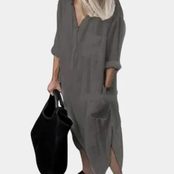 Jurken & Jumpsuits Dames*Andra - Stijlvolle en comfortabele lange zomerjurk voor dames