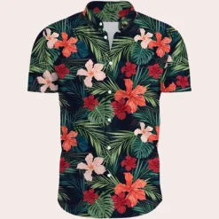 Shirts Heren*Andre - Kleurrijk en trendy Hawaïaans mannenhemd voor de zomer