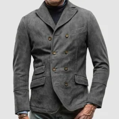 Truien & Vesten Heren*ANDREAS - Zomerse blazer met dubbele borst voor mannen