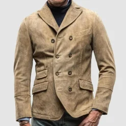 Truien & Vesten Heren*ANDREAS - Zomerse blazer met dubbele borst voor mannen