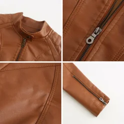 Leren Jassen Dames|Jassen Dames*ANDRIJANA - Stijlvolle leren zomerjas