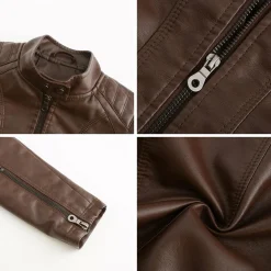 Leren Jassen Dames|Jassen Dames*ANDRIJANA - Stijlvolle leren zomerjas