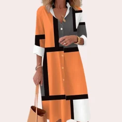 Jurken & Jumpsuits Dames*Anna - Modieuze Zomerse Midi Jurk voor Vrouw