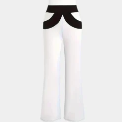 Broeken & Rokken Dames*Annalena - Modieuze damesbroek voor de zomer Wit