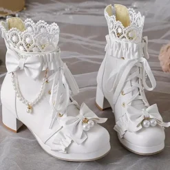 Damesschoenen*ANNALISA - Modieuze Zomerlaarzen voor Dames Wit