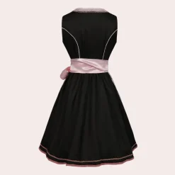 Jurken & Jumpsuits Dames*Annalise - Lacey Dirndl voor Zomerfestivals en Oktoberfest Zwart