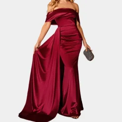 Jurken & Jumpsuits Dames*Annie - Stijlvolle lange damesjurk voor de zomer Bourgondië