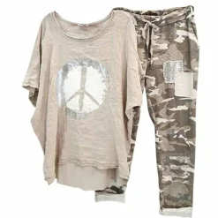 Sets Dames*ANNOESKA - Tweedelige zomerset voor de zomer Beige