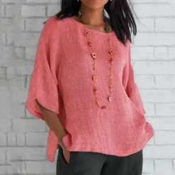 Topjes & Shirts Dames*ANTOINETTE - Luchtig linnen zomertopje