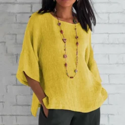 Topjes & Shirts Dames*ANTOINETTE - Luchtig linnen zomertopje