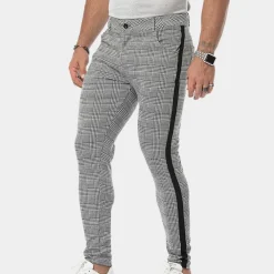 Broeken Heren*Anton - Retro Heren skinny-fit geruite zomerbroek