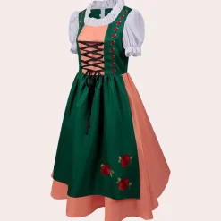Jurken & Jumpsuits Dames*Anwen - Tijdloze Oktoberfestjurk met Moderne Flair voor de Zomer Groen