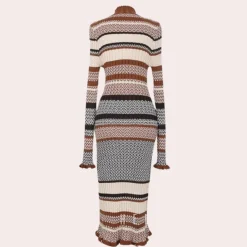 Jurken & Jumpsuits Dames*ARIA - Luchtige Zomerse Gebreide Jurk voor Dames Gemengde Kleur