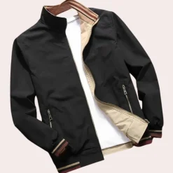 Jassen Heren*Arunas - Luchtige zomer bomberjack voor heren Zwart