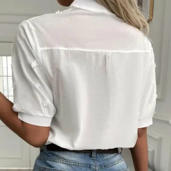 Blazers & Blouses Dames*ASPEN - Modieuze zomerblouse Wit