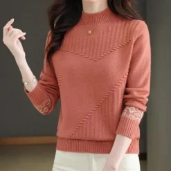 Truien & Vesten Dames*Asya - Luchtige gebreide trui voor dames, perfect voor de zomer Terracotta