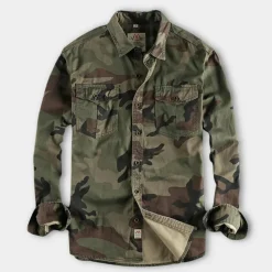 Shirts Heren*AUBERT - Heren camouflage zomer overhemden