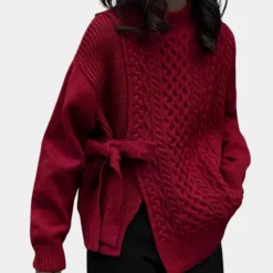 Truien & Vesten Dames*AULANI - Elegante Gebreide Zomertop voor Dames Rood