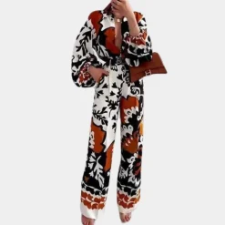 Sets Dames*Aurelia - Trendy 2-delige damesset voor elke zomerse gelegenheid Bruin