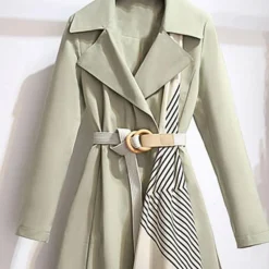 Jassen Dames*Aurembiaix - Luxe dames trenchcoat met elegante riem voor de zomer
