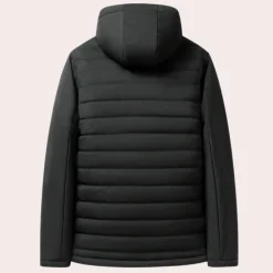 Jassen Heren*AUSTIN - Stijlvolle Gewatteerde Pufferjas voor Heren Zwart