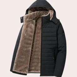 Jassen Heren*AUSTIN - Stijlvolle Gewatteerde Pufferjas voor Heren Zwart