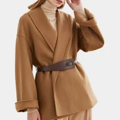 Jassen Dames*Aviva - Stijlvolle Warme Jas met Ceintuur voor Dames