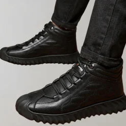 Schoenen Heren*Ayden - Luchtige leren zomerschoenen Zwart