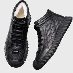 Schoenen Heren*Ayden - Luchtige leren zomerschoenen Zwart