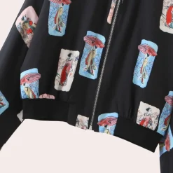 Jassen Dames*AYLA - Geraffineerd Zomerjas voor Dames Zwart