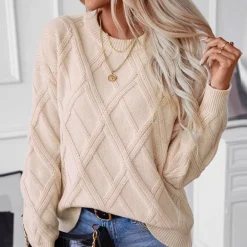 Truien & Vesten Dames*AYLEN - Modieuze Zomerse Trui voor Dames Abrikoos