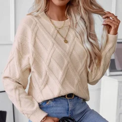 Truien & Vesten Dames*AYLEN - Modieuze Zomerse Trui voor Dames Abrikoos