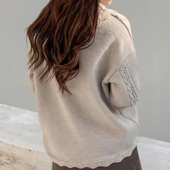 Truien & Vesten Dames*AZLYNN - Elegante Zomerse Trui voor Dames Khaki