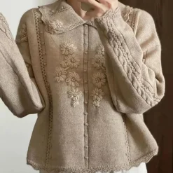 Truien & Vesten Dames*AZLYNN - Elegante Zomerse Trui voor Dames Khaki