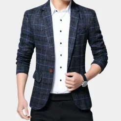 Jassen Heren*Balder - Casual geruite herenblazer voor de zomer