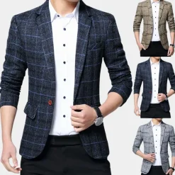 Jassen Heren*Balder - Casual geruite herenblazer voor de zomer